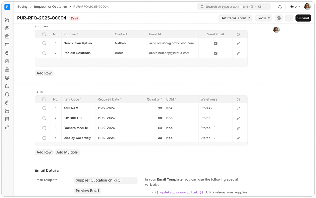 <br>Simplify Supplier Communication